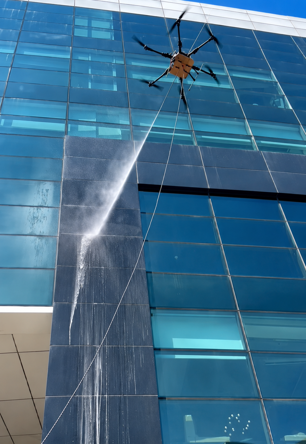 Our cleaning drones deliver safe, efficient, and cost-effective cleaning for solar panels, buildings, wind turbines, and industrial infrastructure.